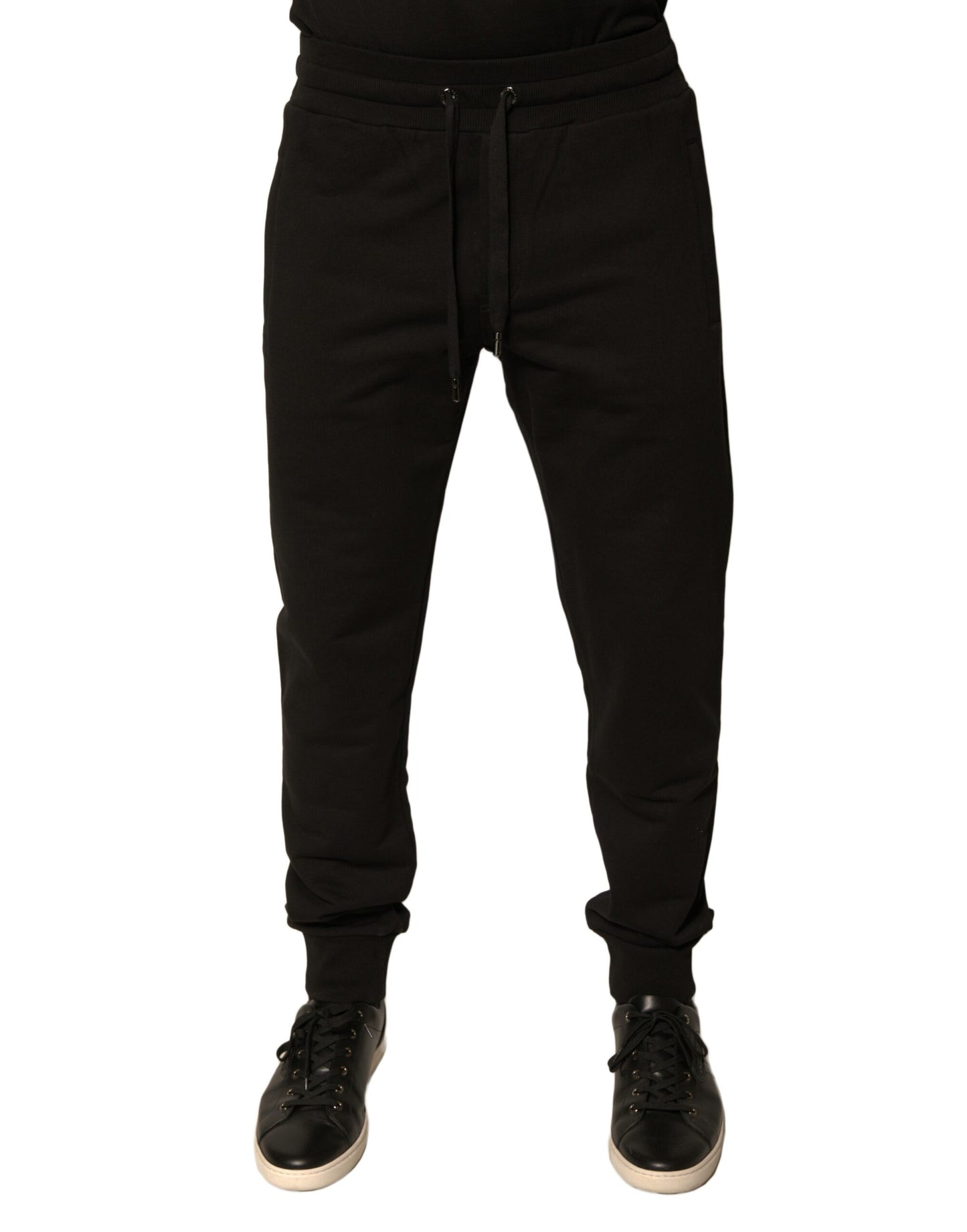 Dolce & Gabbana Black Cotton Jogger Pants for Men