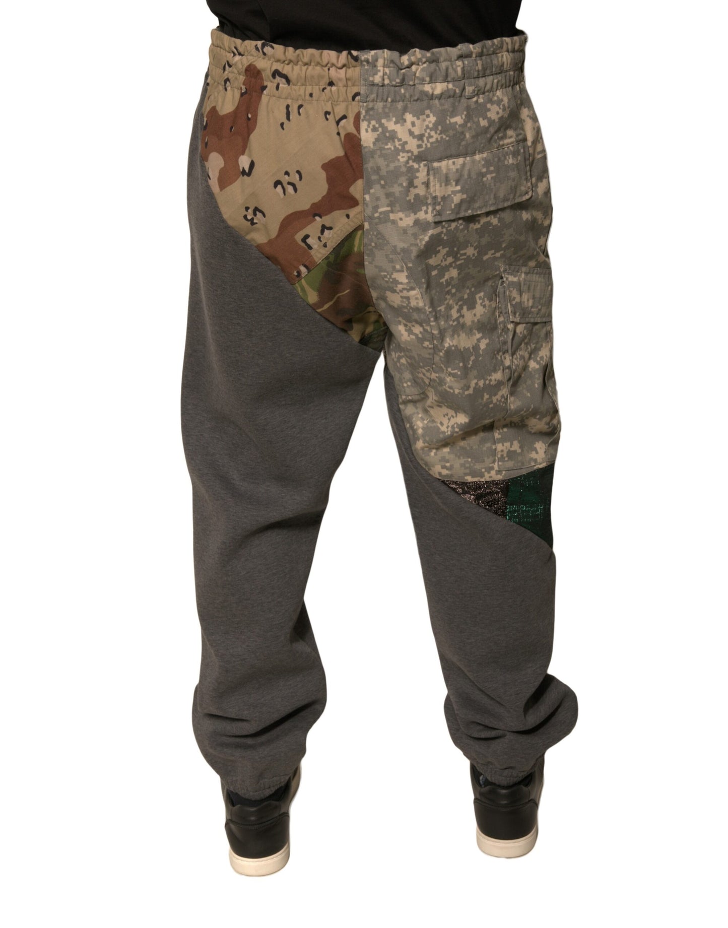 Dolce & Gabbana Multicolor Patchwork Cotton Jogger Sweatpants