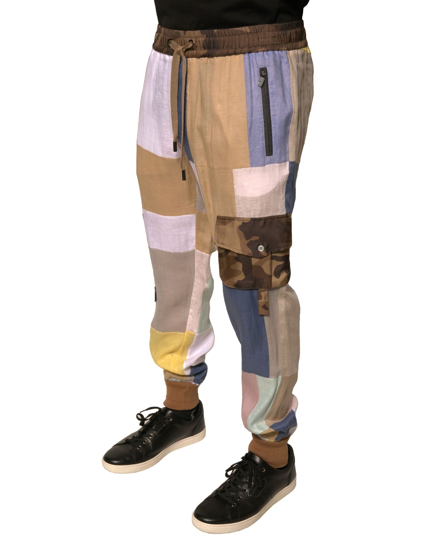 Dolce & Gabbana Multicolor Patchwork Jogger Sweatpants