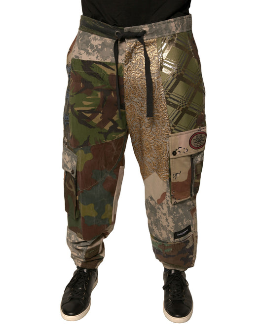 Dolce & Gabbana Multicolour Patchwork Men's Jogger Pants