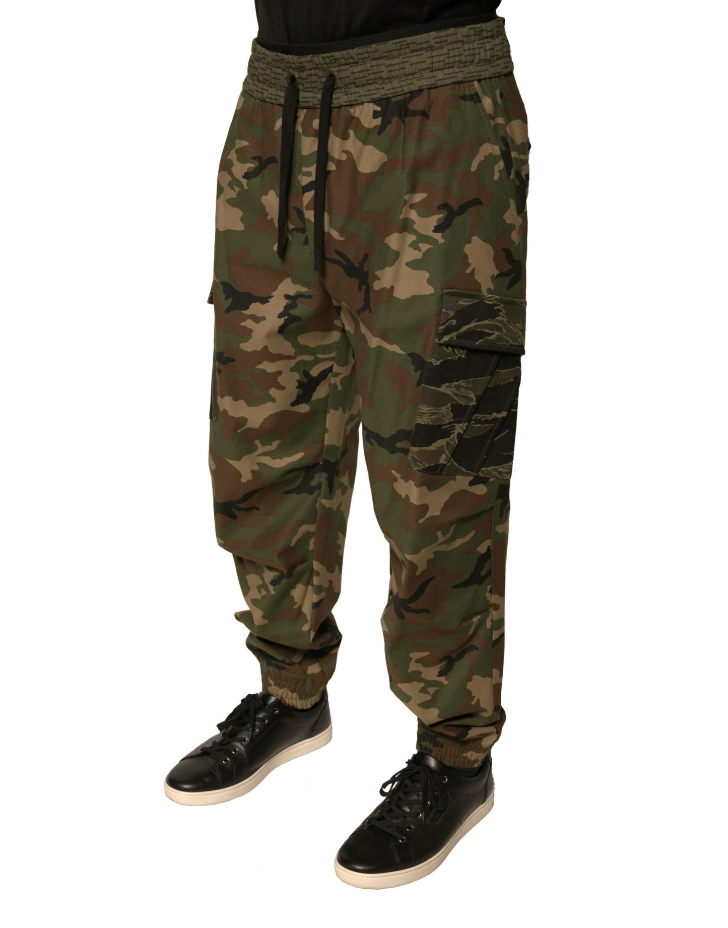 Dolce & Gabbana Multicolor Camouflage Cargo Sweatpants