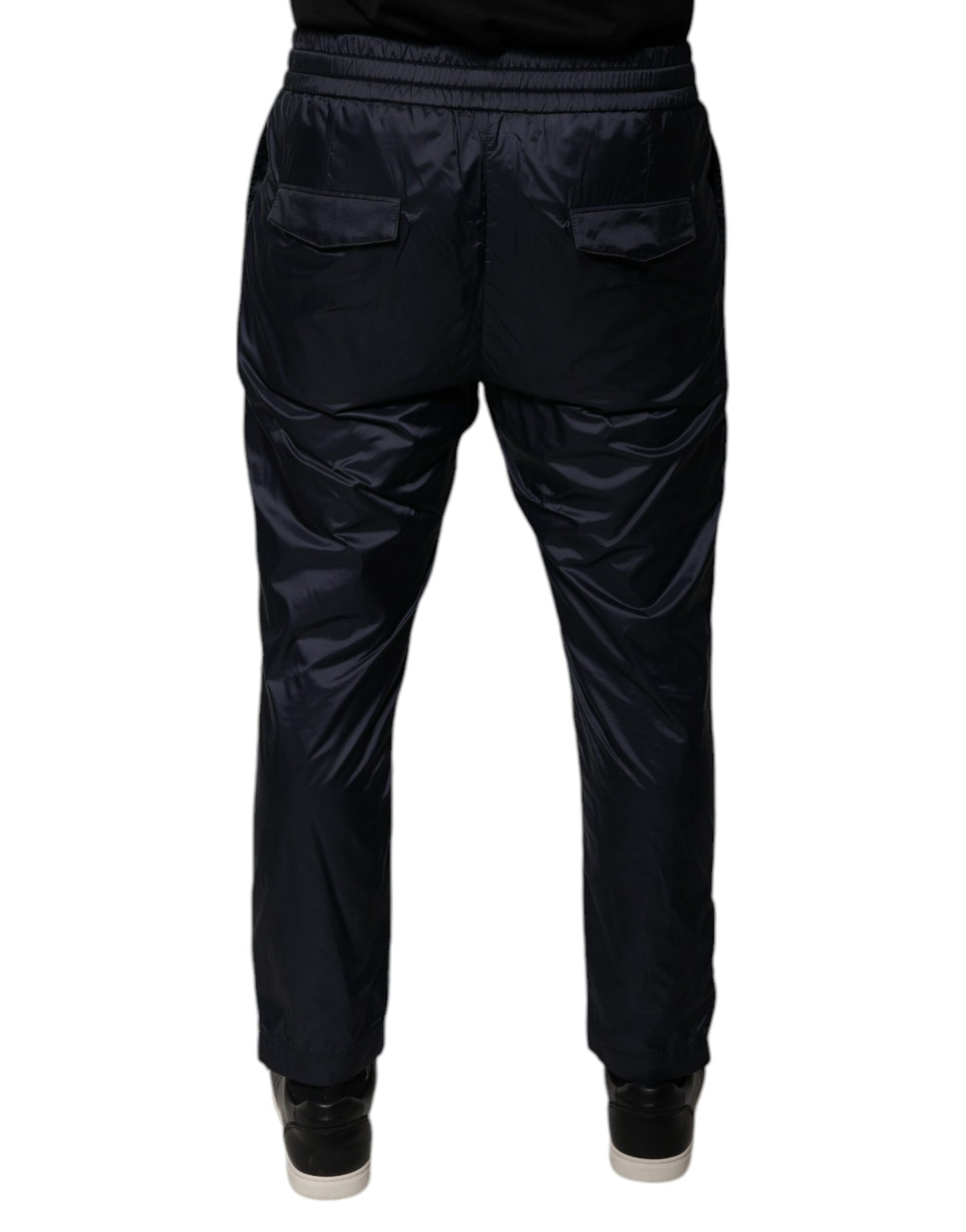 Dolce & Gabbana Dark Blue Cotton Skinny Sweatpants