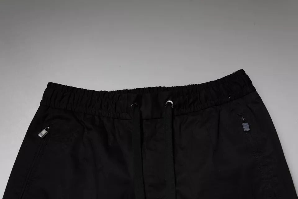 Dolce & Gabbana Black Cotton Stretch Skinny Sweatpants