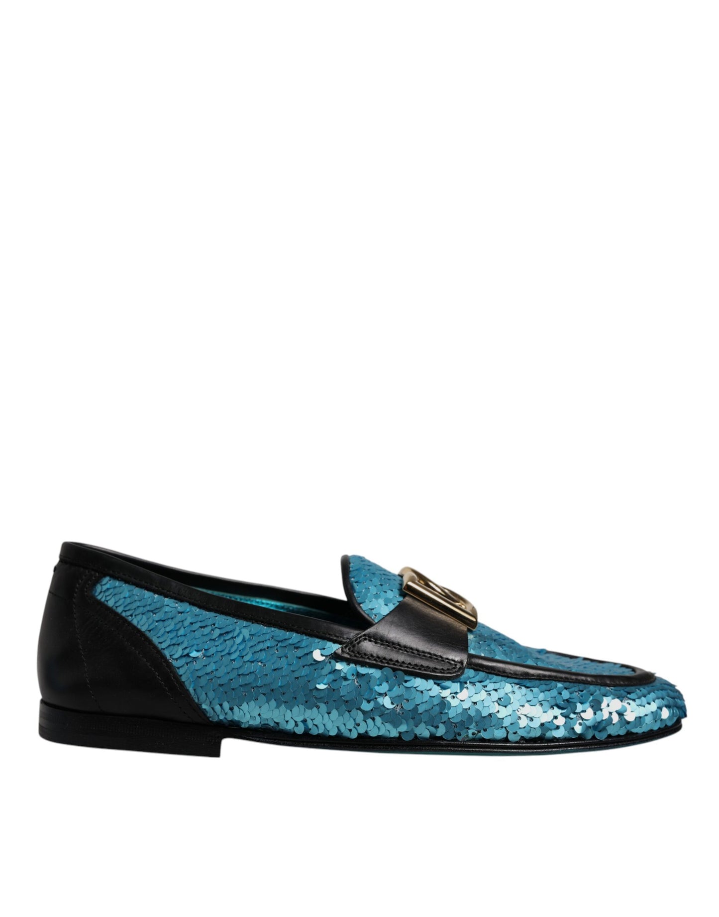 Dolce & Gabbana Blue Sequined Loafers for Men