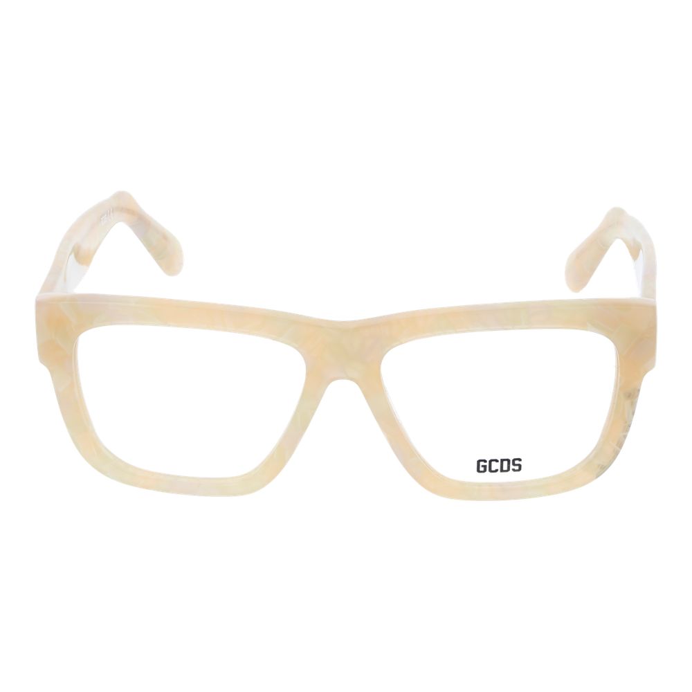 GCDS Unisex Optical Glasses – White Rectangle Frames, 54mm