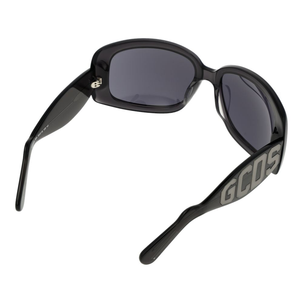 GCDS Unisex Sunglasses – Black Butterfly Frame with Grey Lenses, 63mm