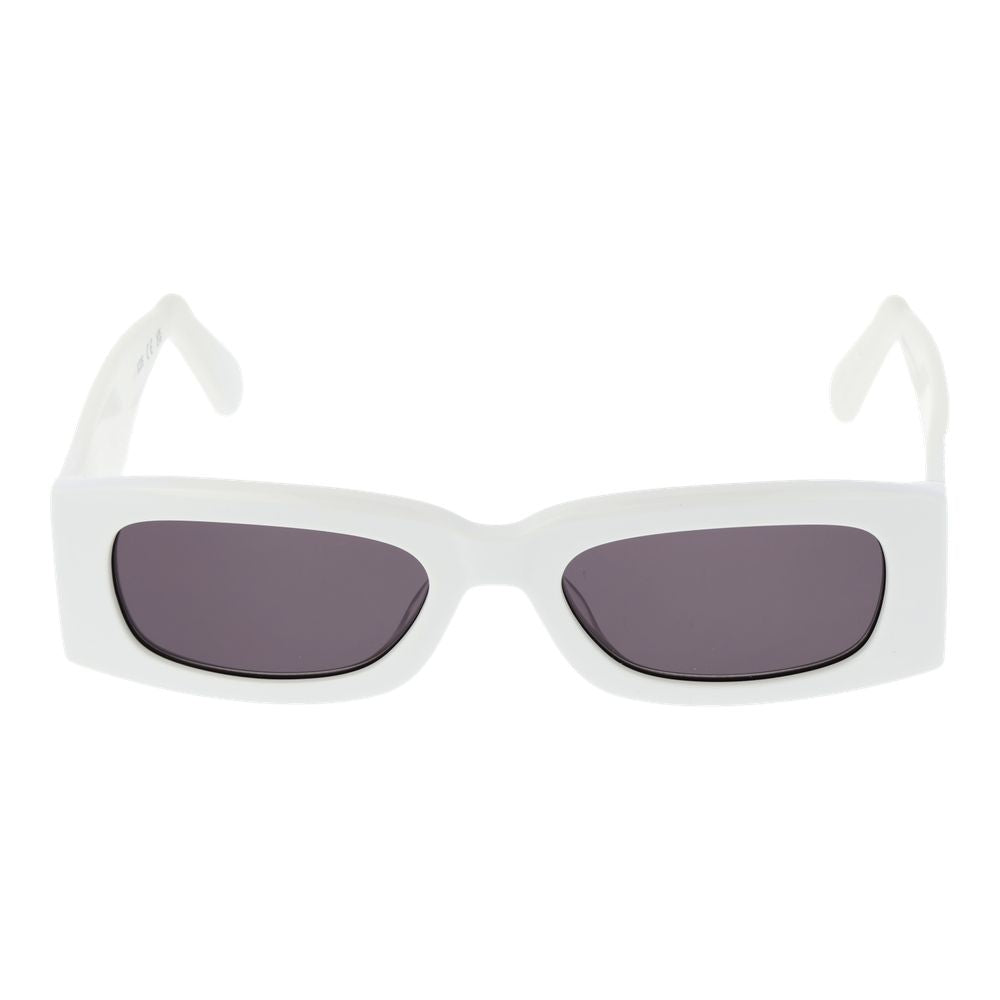 GCDS Unisex Sunglasses – White Full-Rim Frame with Grey Lenses, 52mm