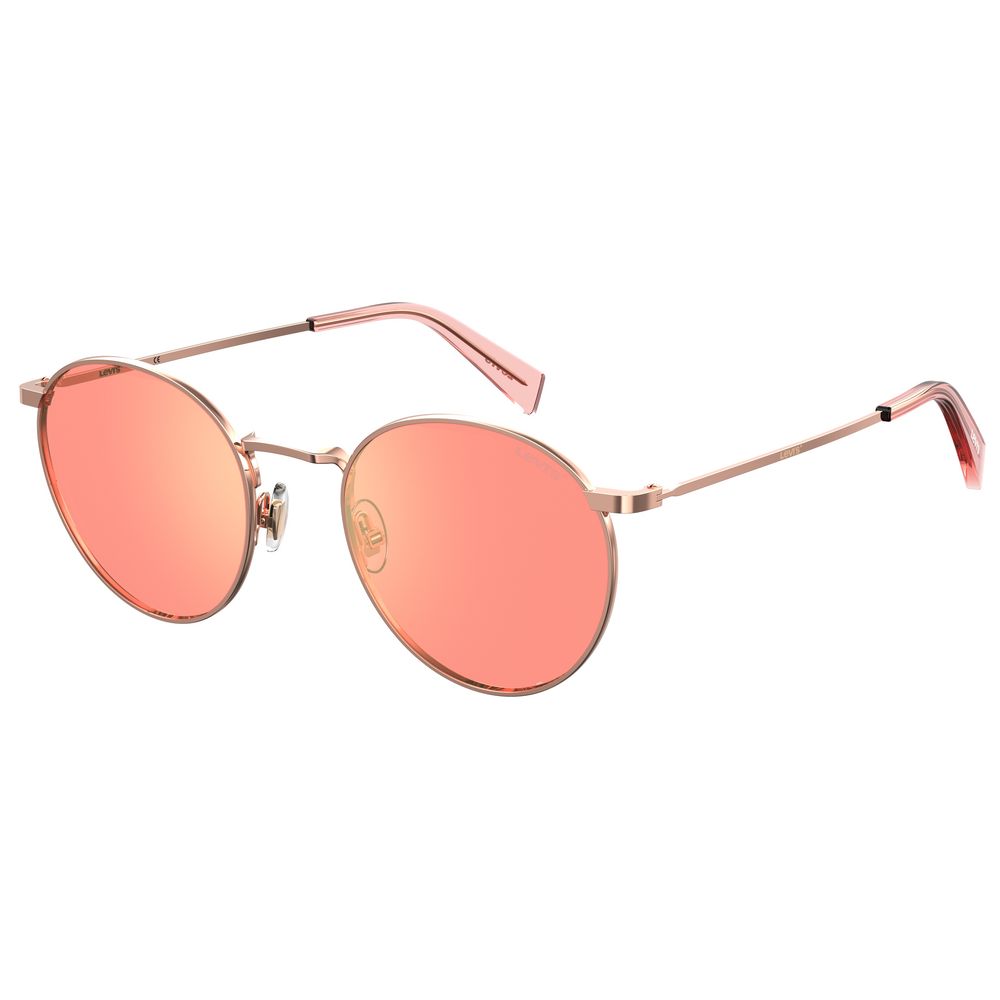 Levi's Gold Metal Sunglasses – Chic Oversized Metal Frame, 50mm