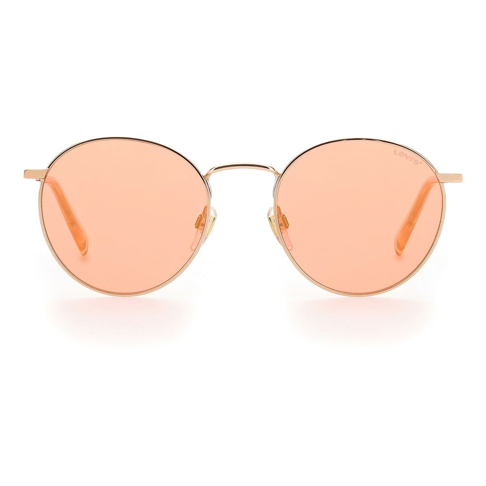 Levi's Gold Metal Sunglasses – Chic Oversized Metal Frame, 50mm