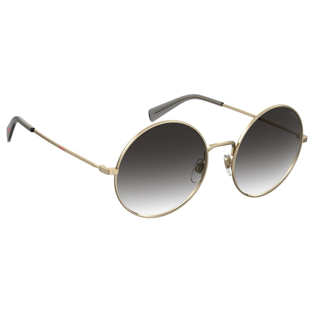 Levi's Women's Gold Metal Sunglasses – Chic Oversized Frame with Grey Lenses, 55mm