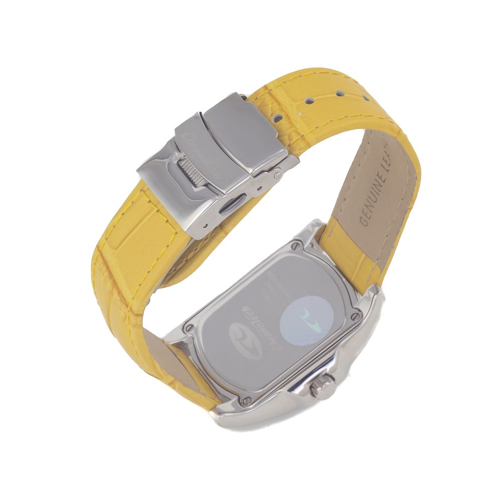 Chronotech Women's Yellow Leather Watch with Minimalist Style