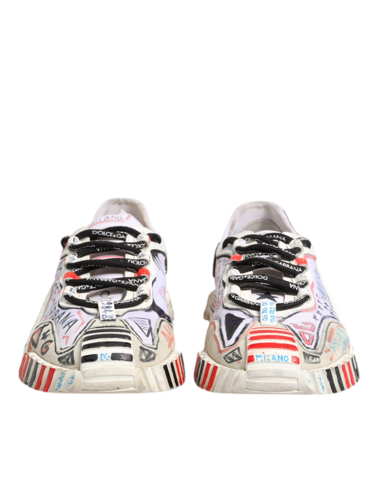 Dolce & Gabbana Multicolor Suede Fabric NS1 Sneakers