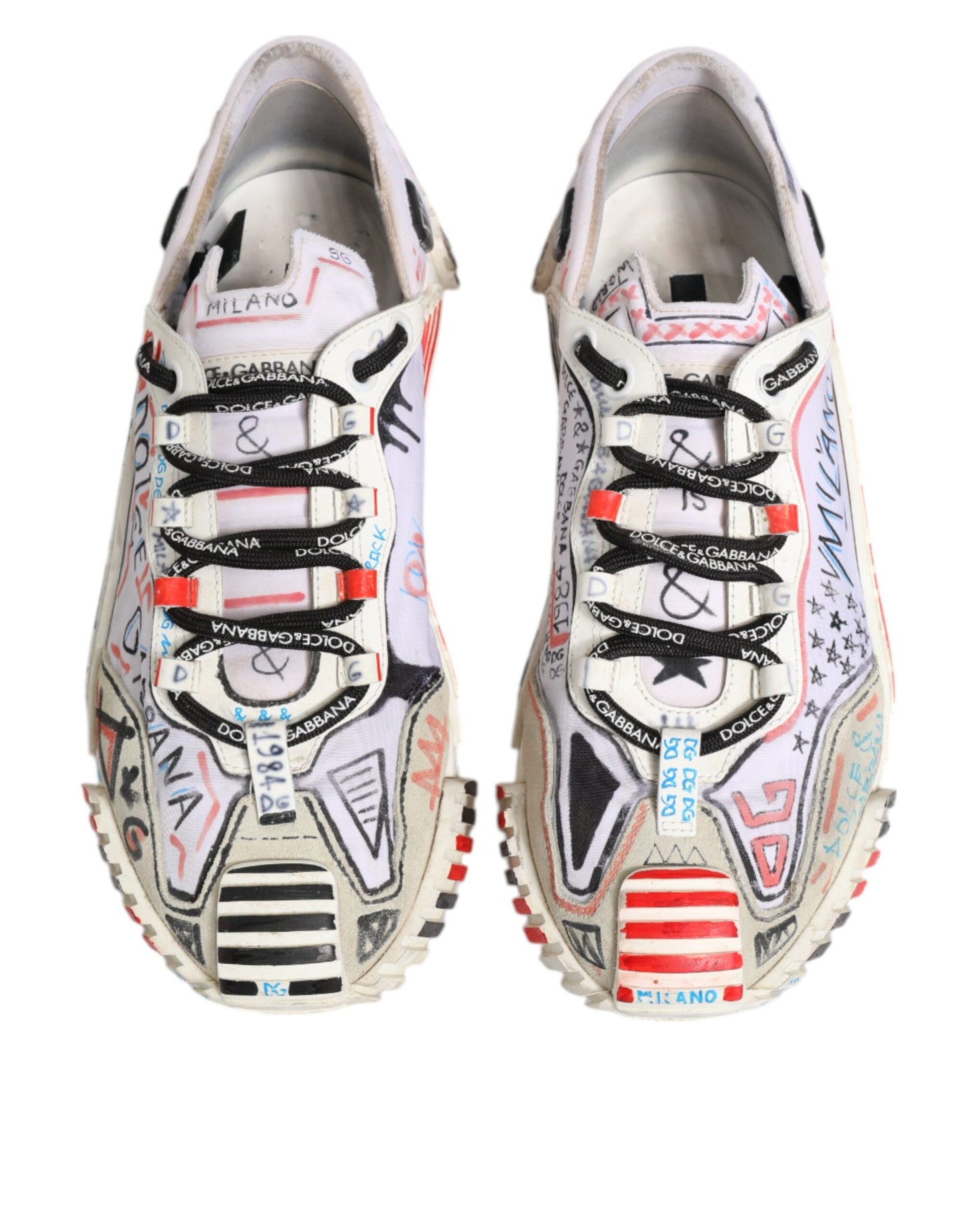 Dolce & Gabbana Multicolor Suede Fabric NS1 Sneakers