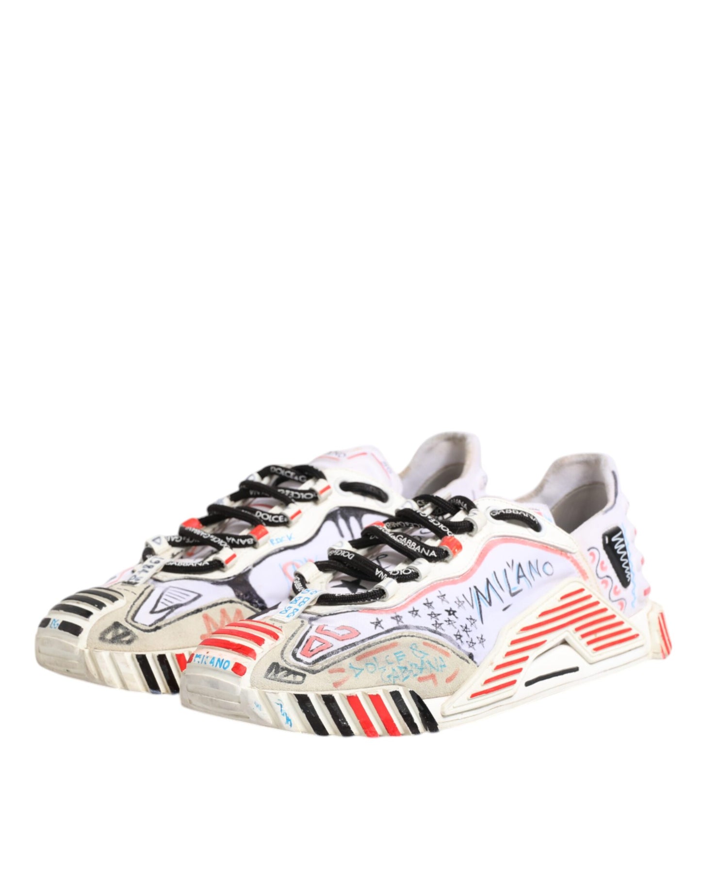 Dolce & Gabbana Multicolor Suede Fabric NS1 Sneakers