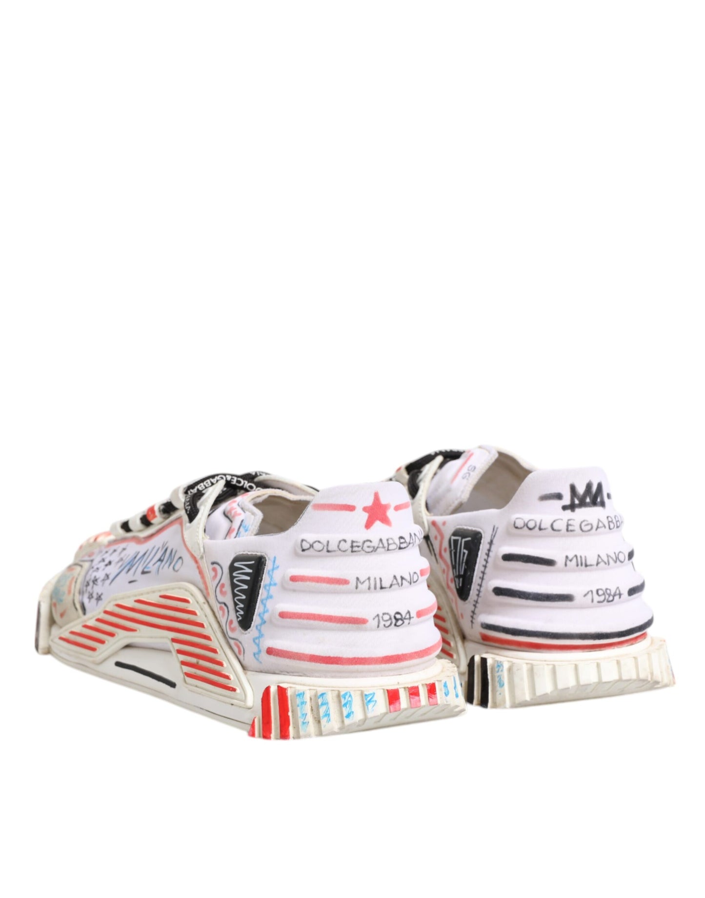 Dolce & Gabbana Multicolor Suede Fabric NS1 Sneakers