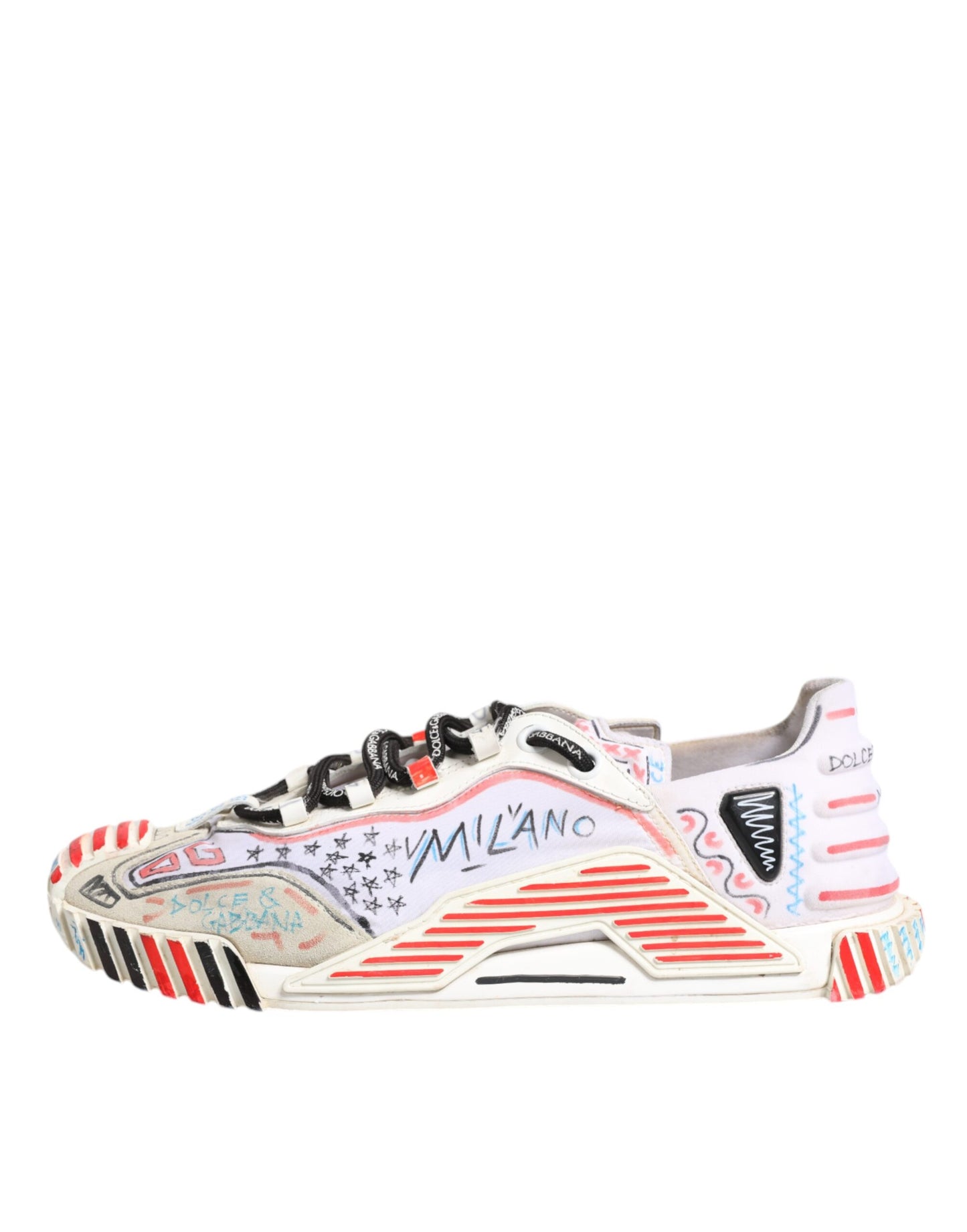 Dolce & Gabbana Multicolor Suede Fabric NS1 Sneakers