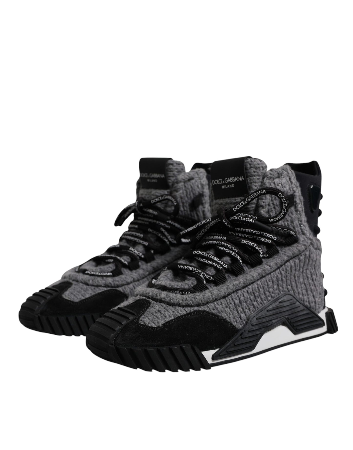 Dolce & Gabbana Gray & Black NS1 High Top Sneaker Boots