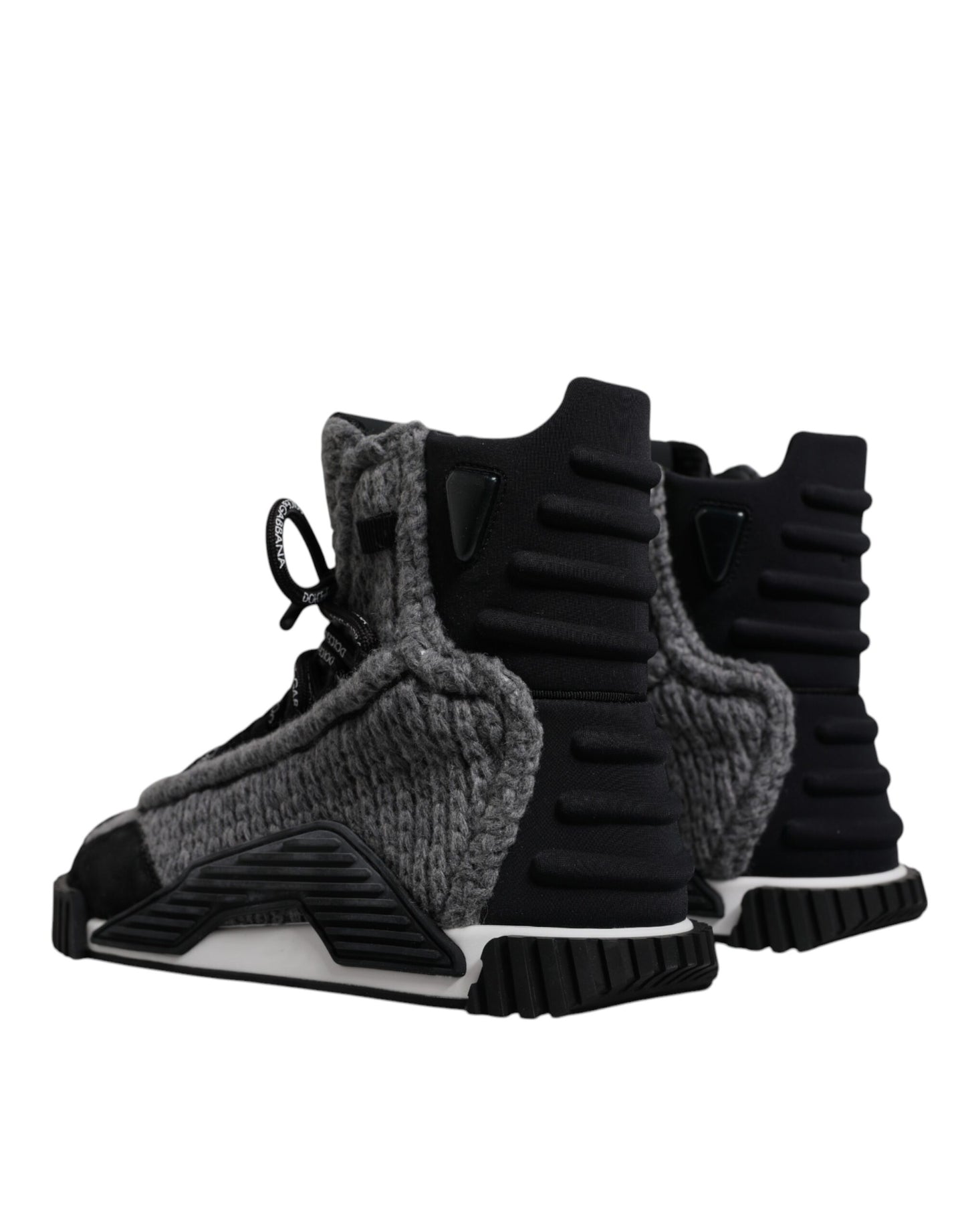 Dolce & Gabbana Gray & Black NS1 High Top Sneaker Boots