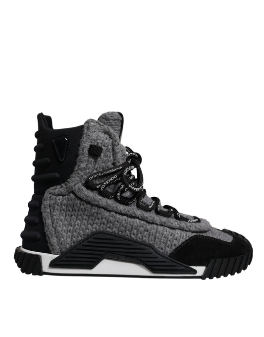 Dolce & Gabbana Gray & Black NS1 High Top Sneaker Boots