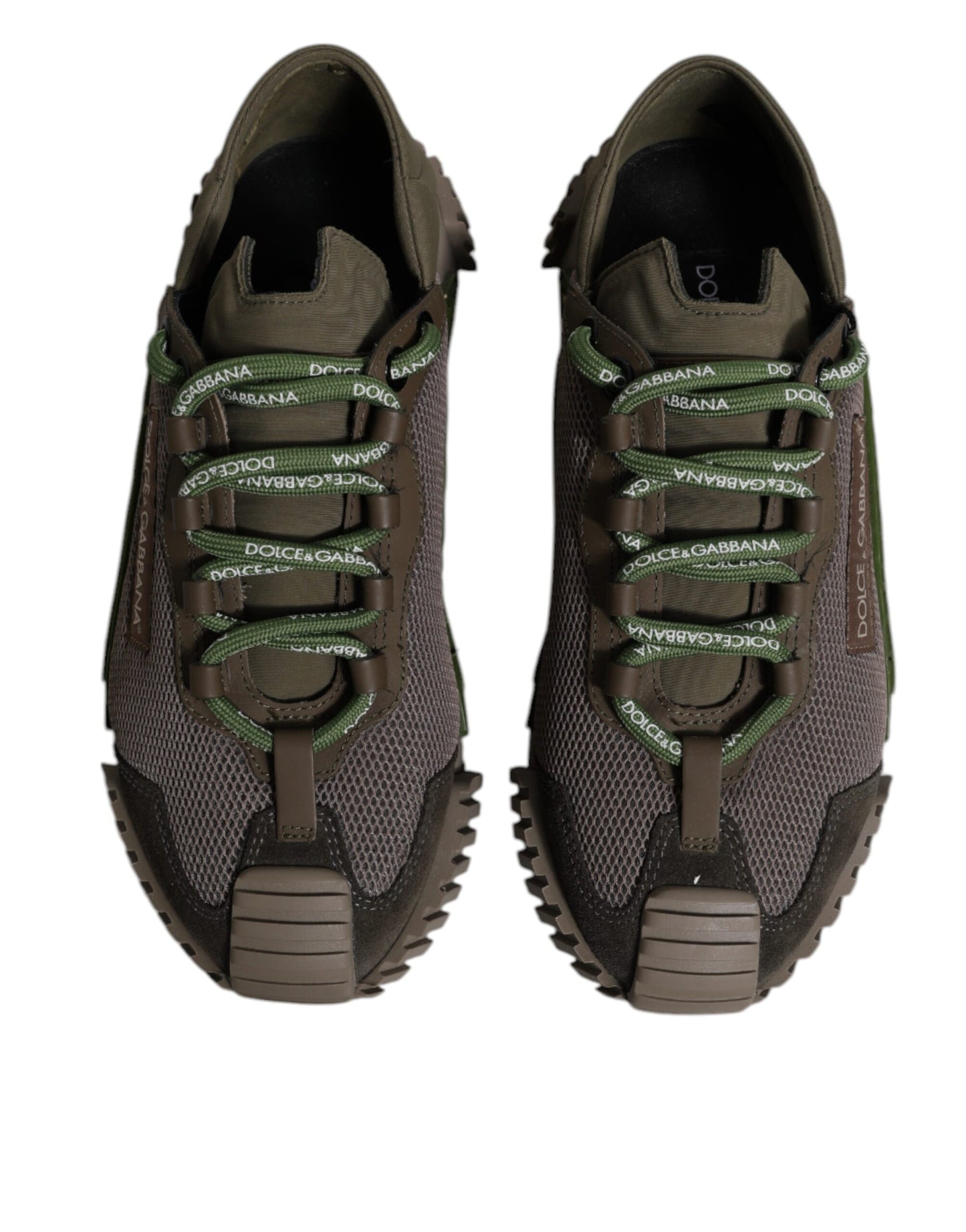 Dolce & Gabbana Army Green Low Top NS1 Men Sneakers