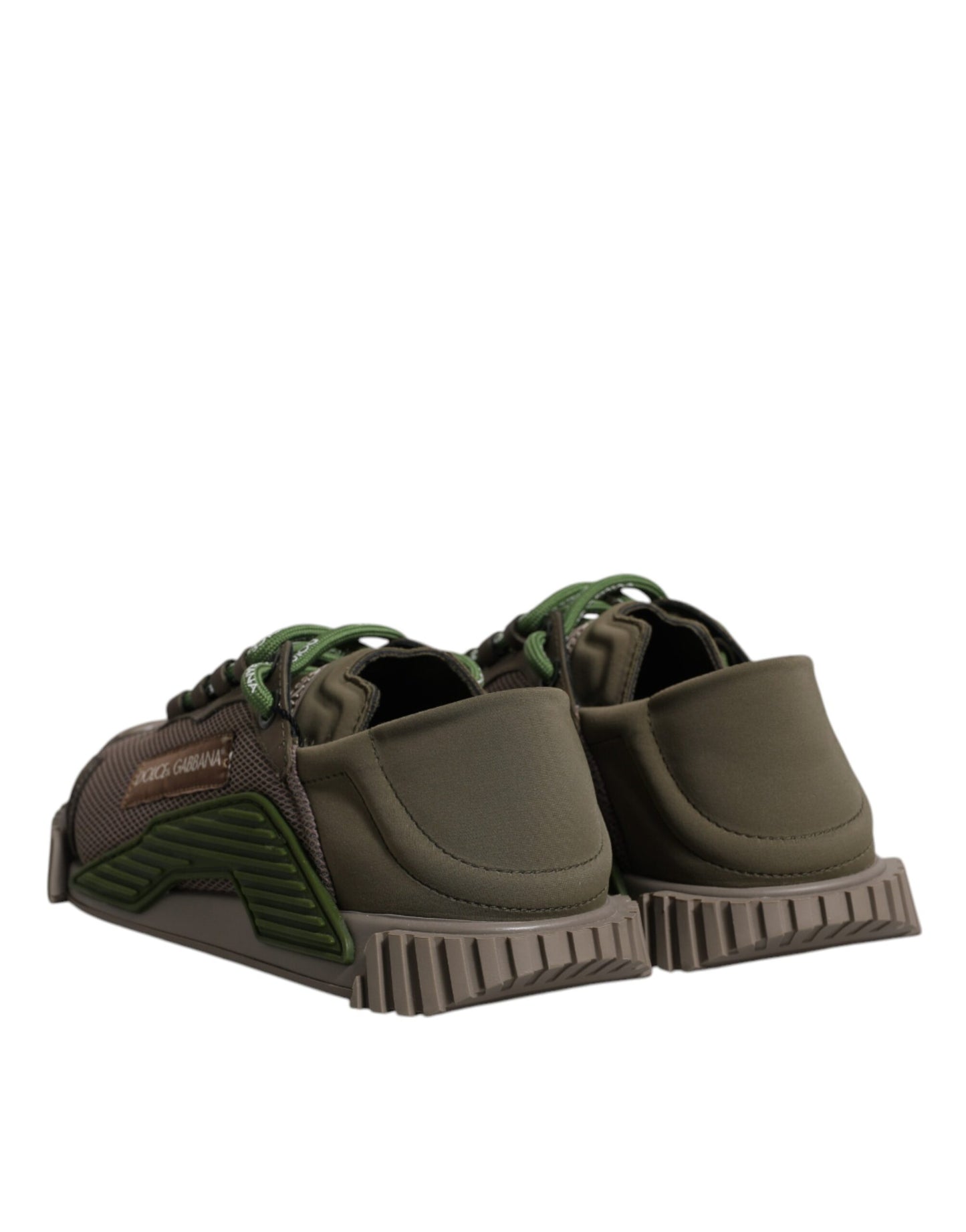 Dolce & Gabbana Army Green Low Top NS1 Men Sneakers