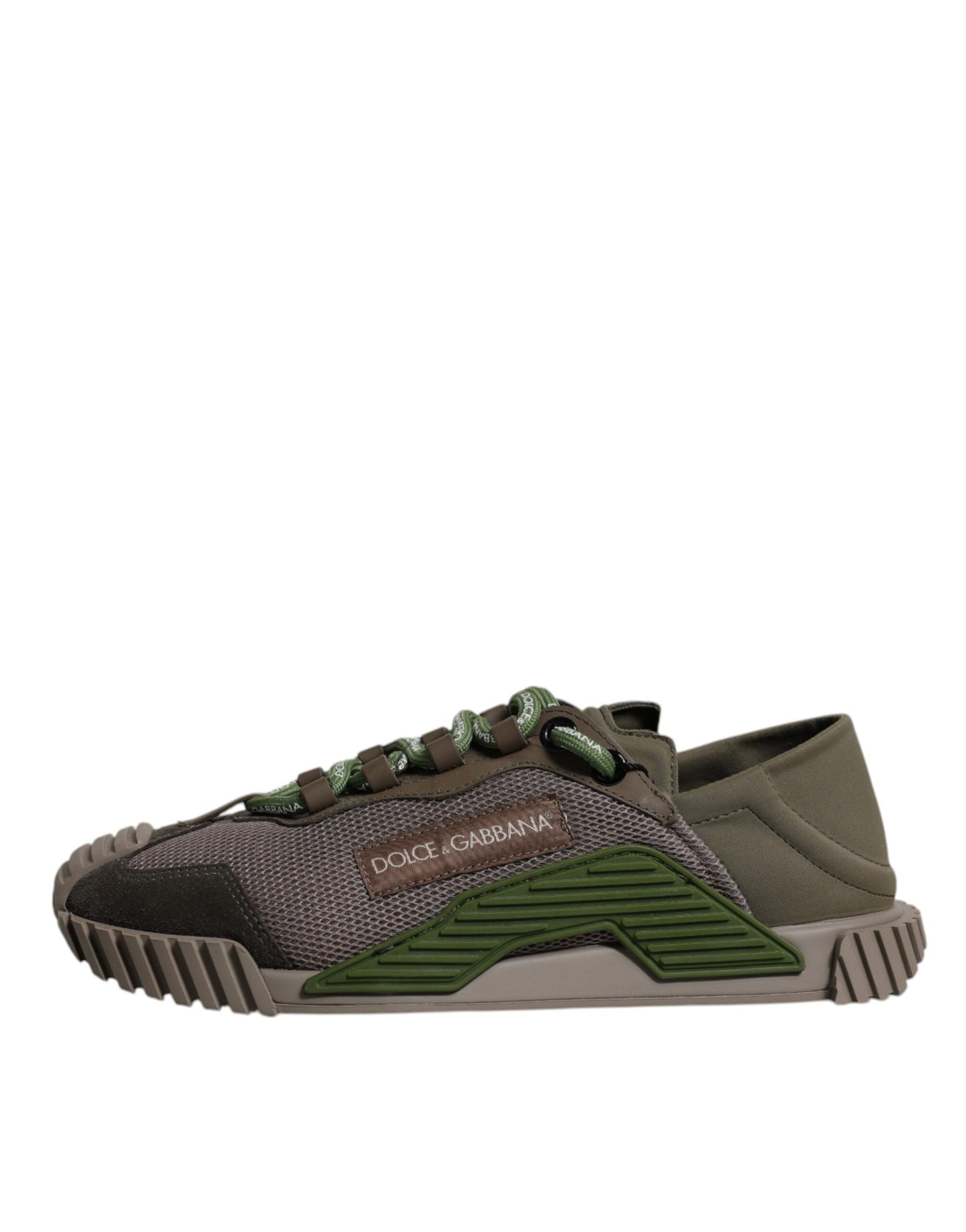 Dolce & Gabbana Army Green Low Top NS1 Men Sneakers