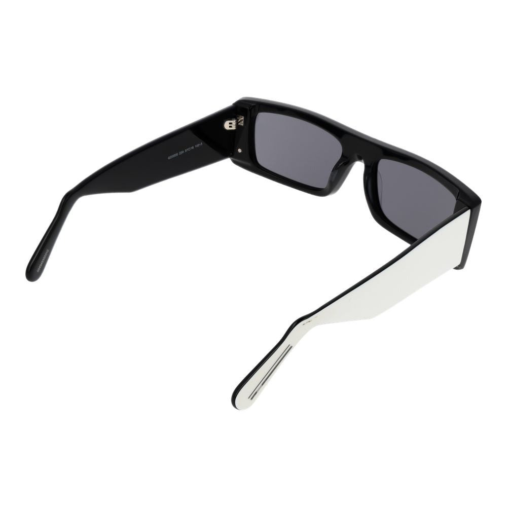 GCDS Unisex White Sunglasses – Chic Rectangle Frame with Grey Lenses, 57mm