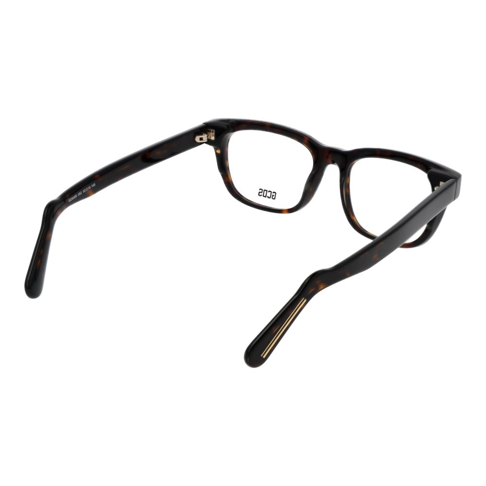 GCDS Brown Unisex Optical Frames – Square Full-Rim Design