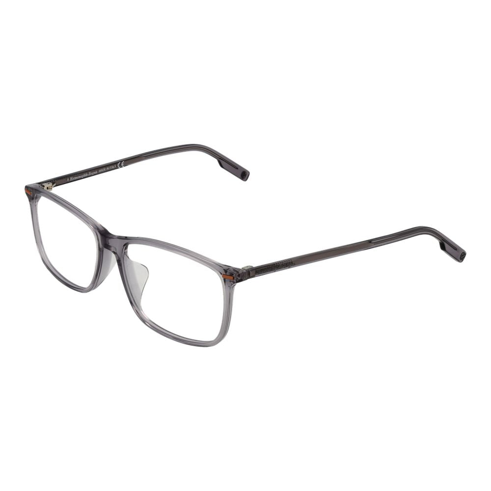 Ermenegildo Zegna Men's Optical Frames – Gray Rectangle Style, 57mm
