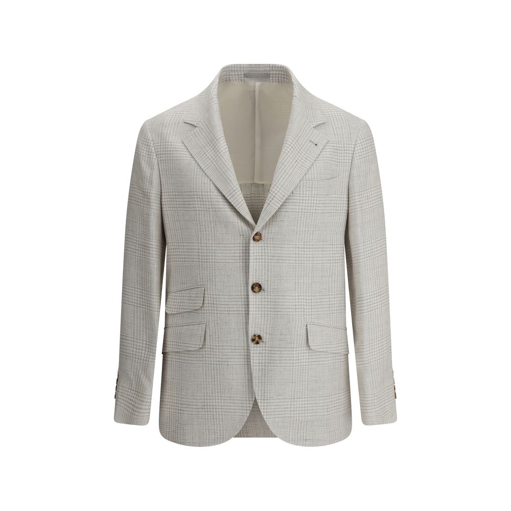 Brunello Cucinelli Single-breasted Check Blazer