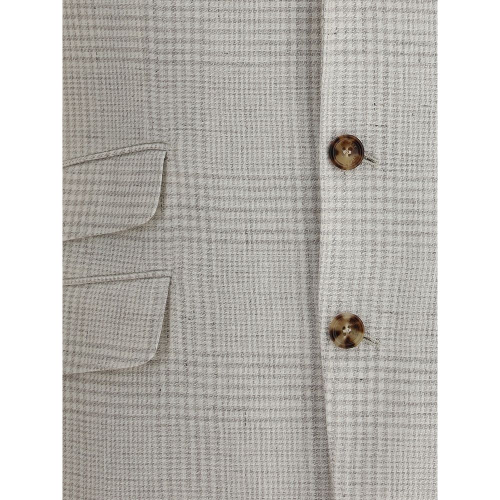 Brunello Cucinelli Single-breasted Check Blazer