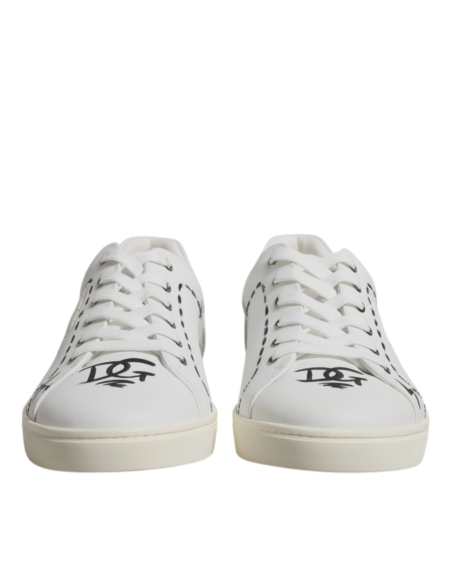 Dolce & Gabbana White Leather Milano Low Top Sneakers