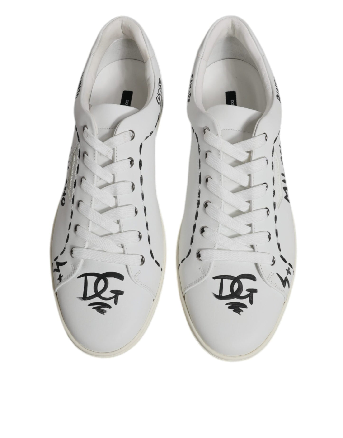 Dolce & Gabbana White Leather Milano Low Top Sneakers