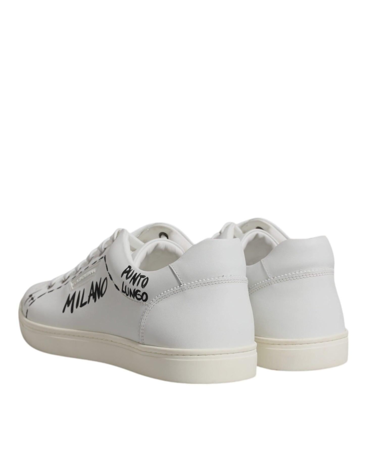 Dolce & Gabbana White Leather Milano Low Top Sneakers