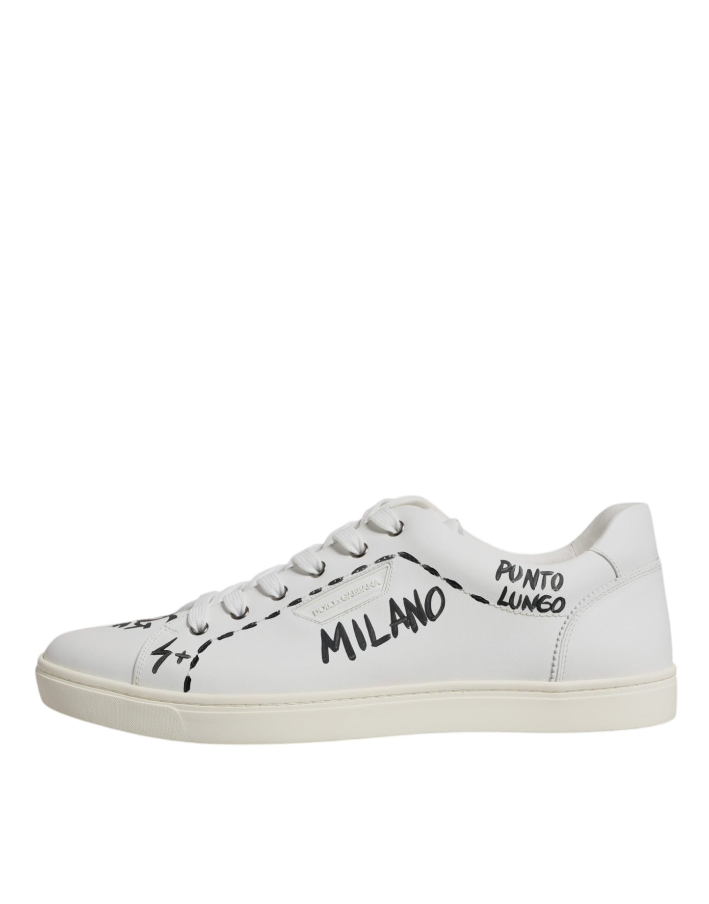 Dolce & Gabbana White Leather Milano Low Top Sneakers