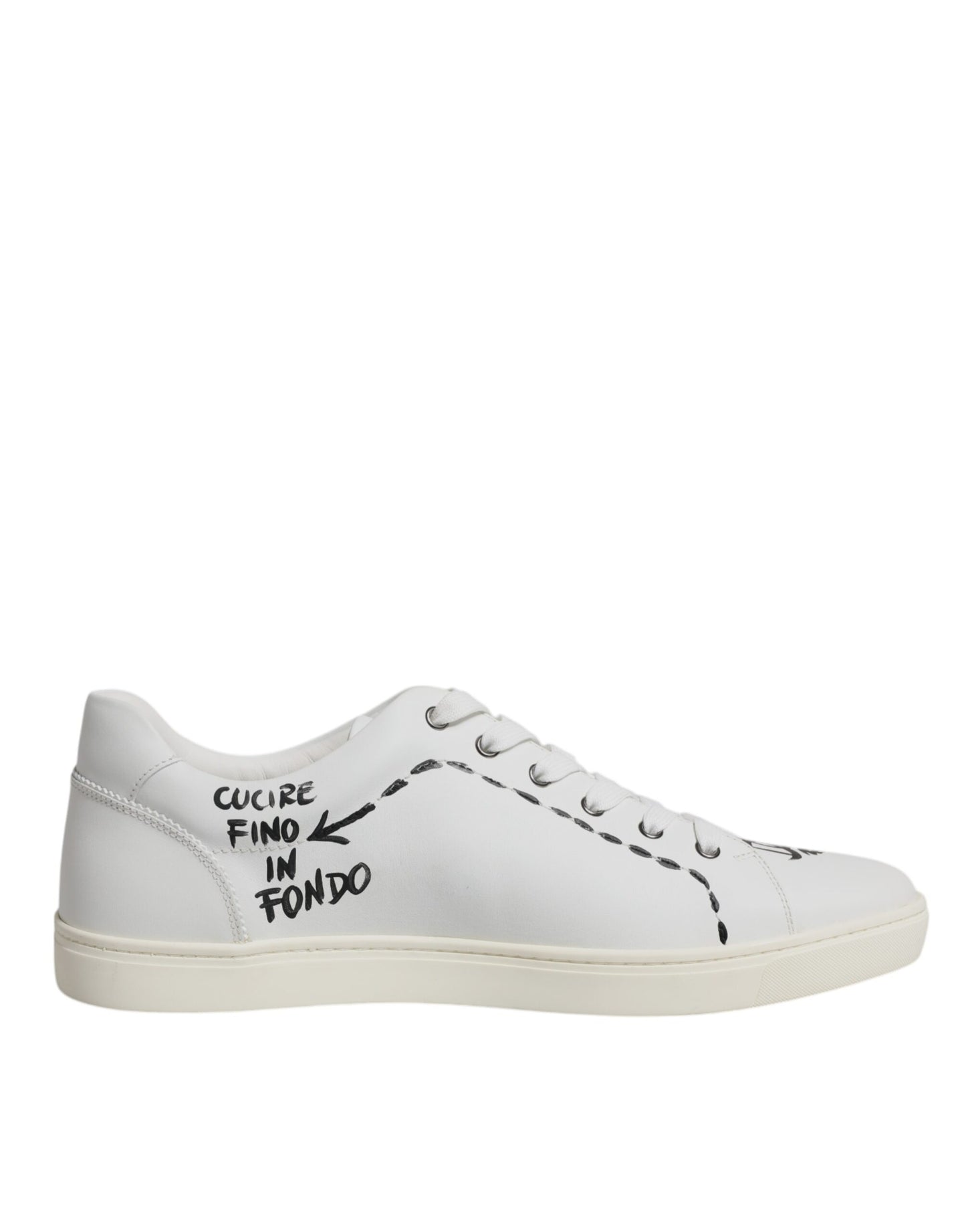 Dolce & Gabbana White Leather Milano Low Top Sneakers
