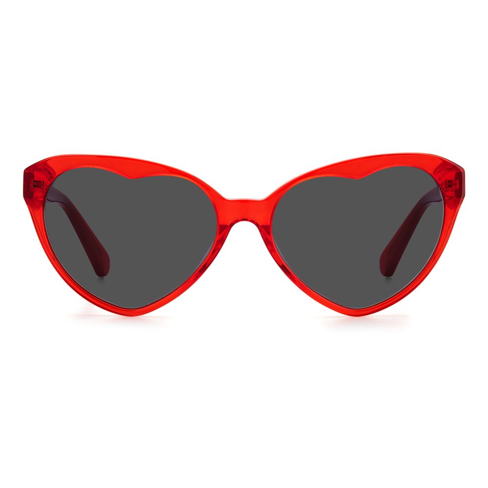 Kate Spade Women’s Sunglasses – Red Acetate Frame with Grey Lenses, 57mm