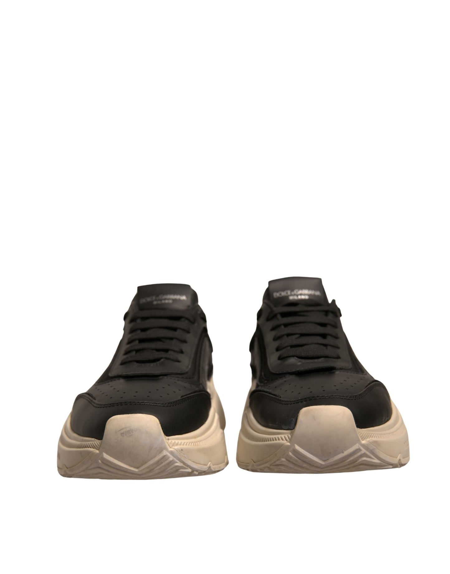 Dolce & Gabbana Black & White Daymaster Low Top Sneakers for Men