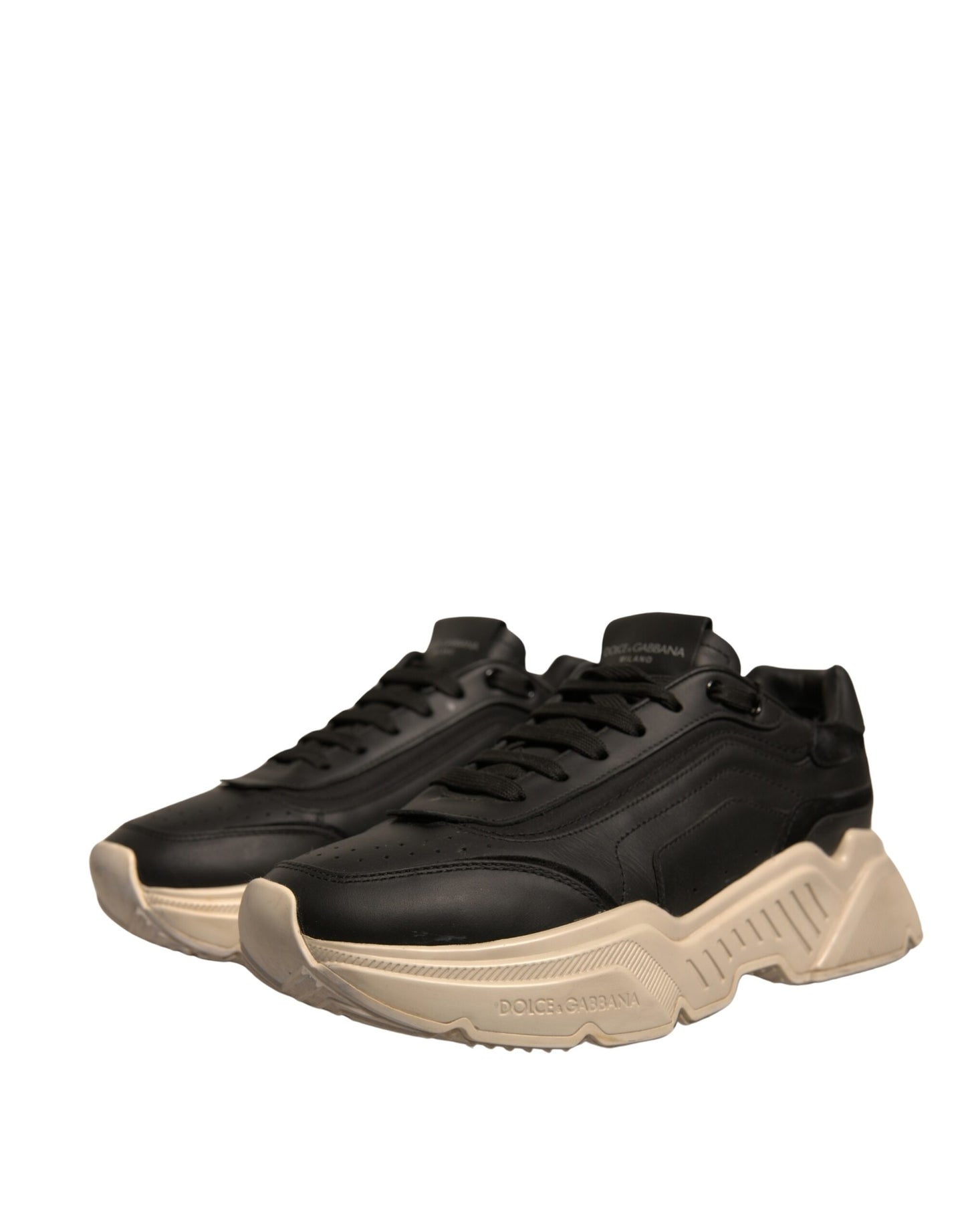 Dolce & Gabbana Black & White Daymaster Low Top Sneakers for Men