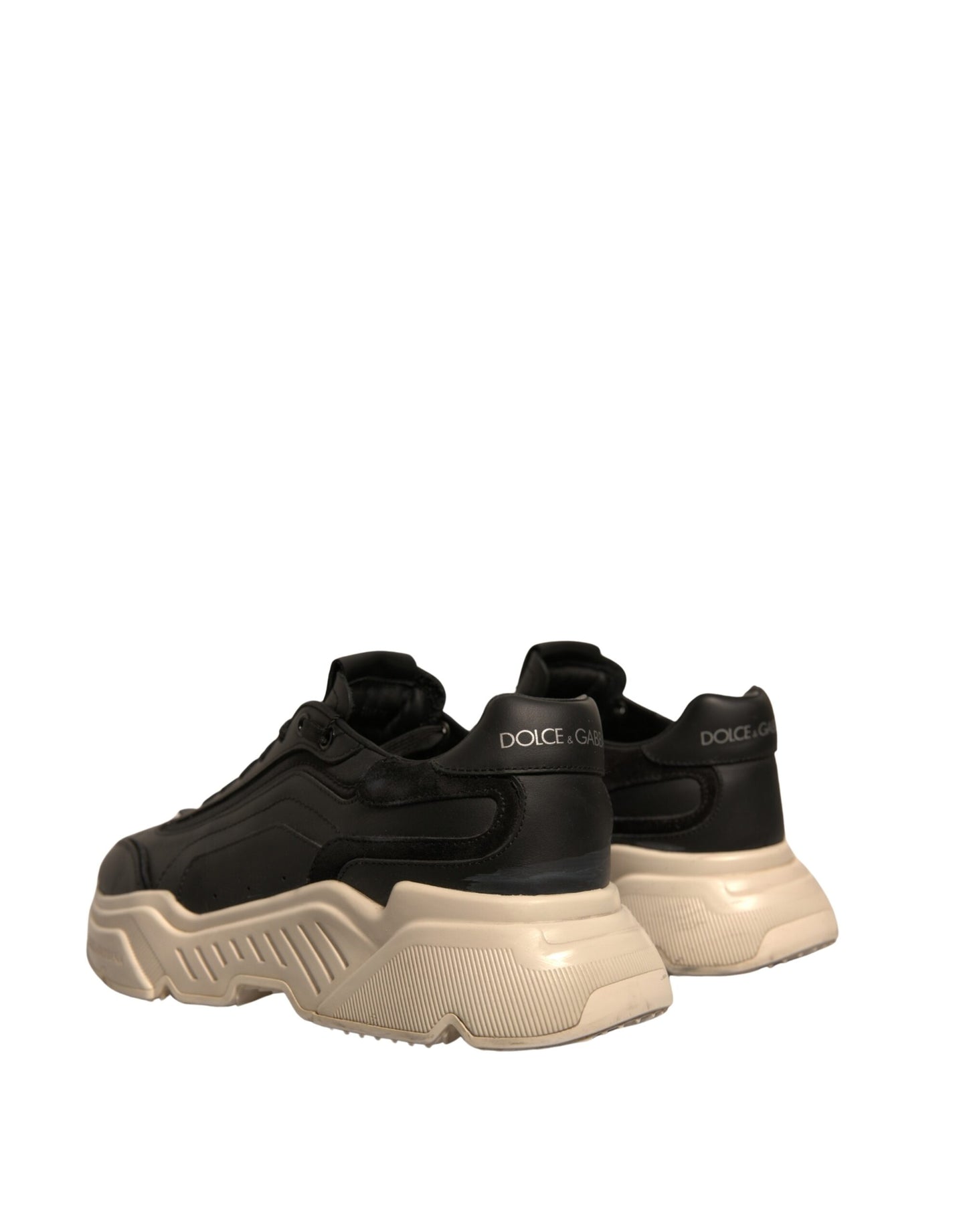 Dolce & Gabbana Black & White Daymaster Low Top Sneakers for Men