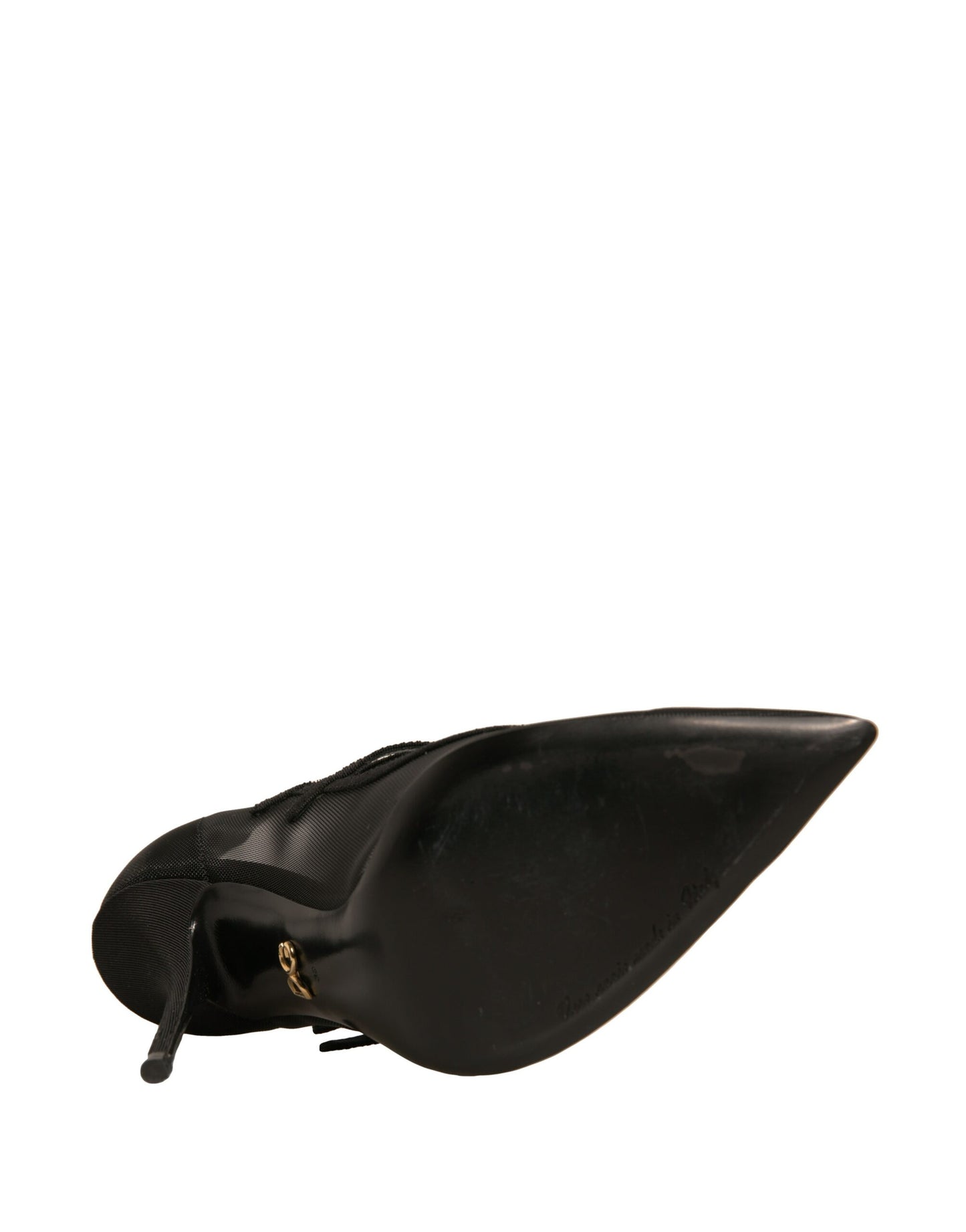 Dolce & Gabbana Black Mesh Mary Jane High Heels Pumps