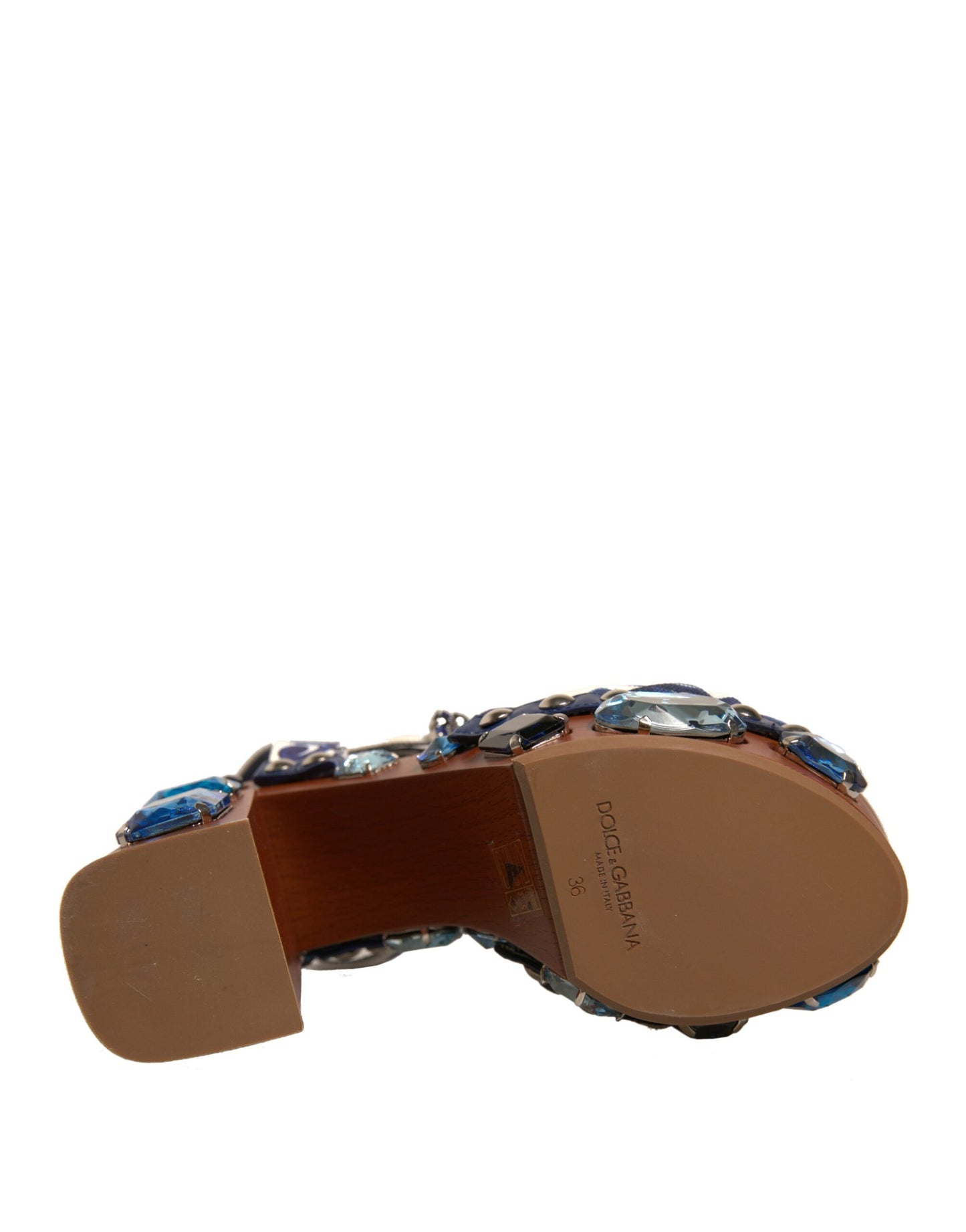 Dolce & Gabbana Multicolor Majolica Embellished Wedge Sandals