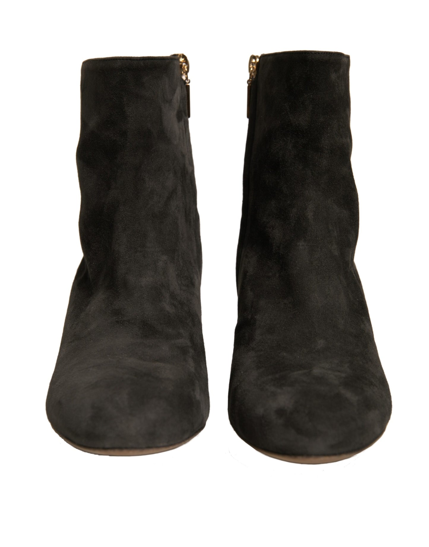 Dolce & Gabbana Black Embellished Heel Ankle Boots