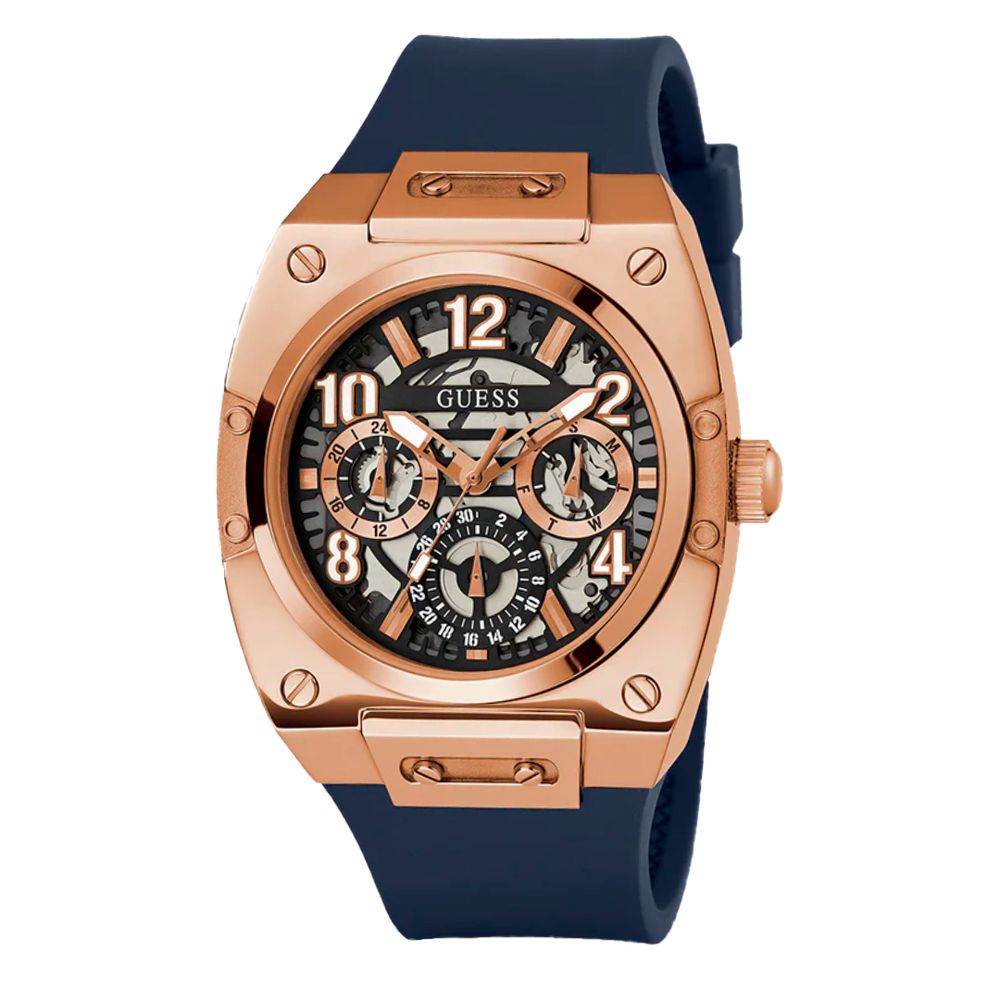 Guess Women's Purple Silicone & Stainless Steel Watch