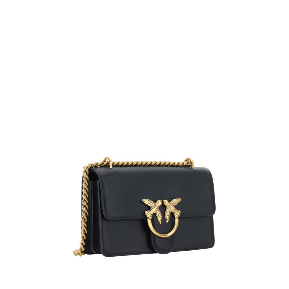 PINKO Love One Mini Shoulder Bag - Elegant Calfskin Design