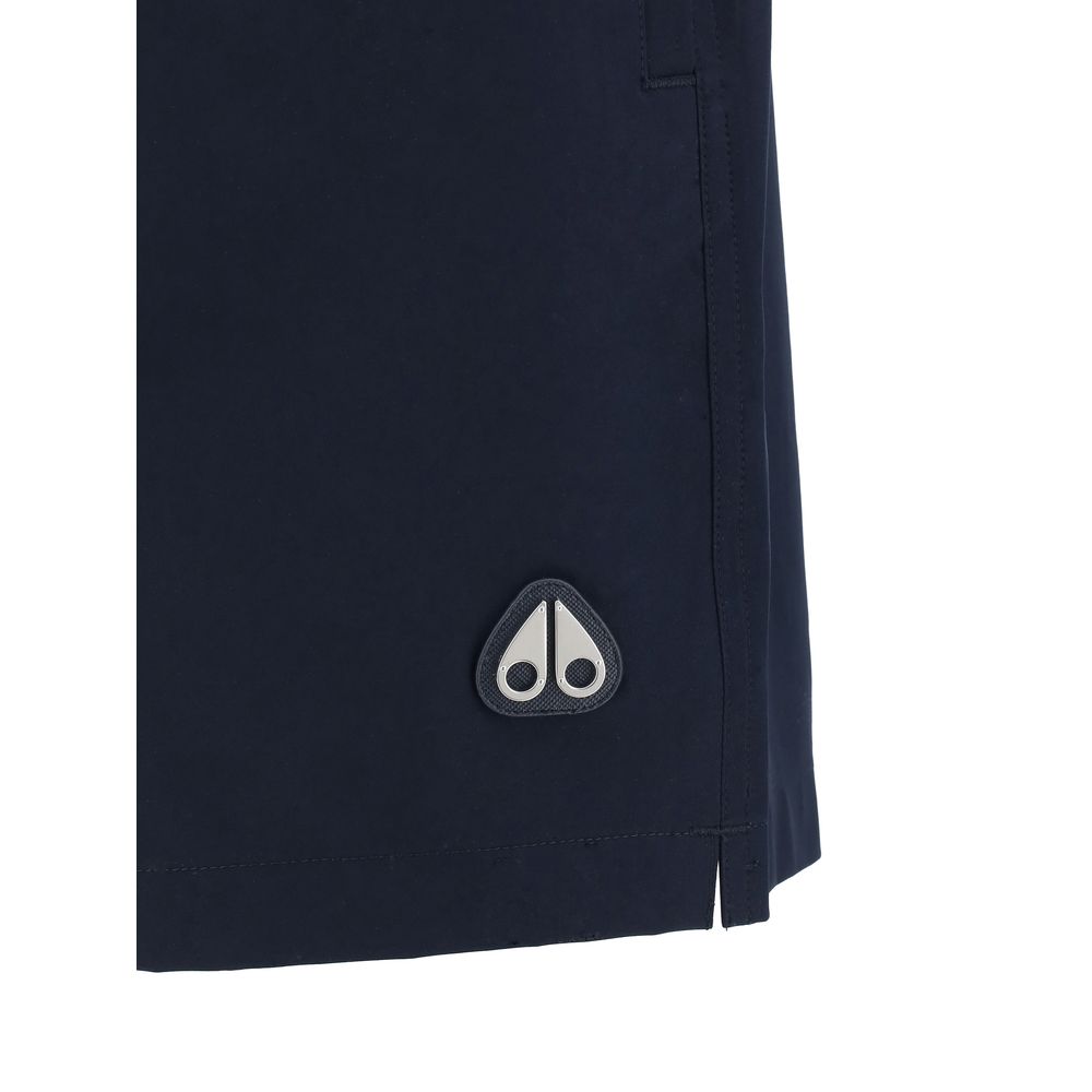 Moose Knuckles Dark Blue Logoed Swimshorts