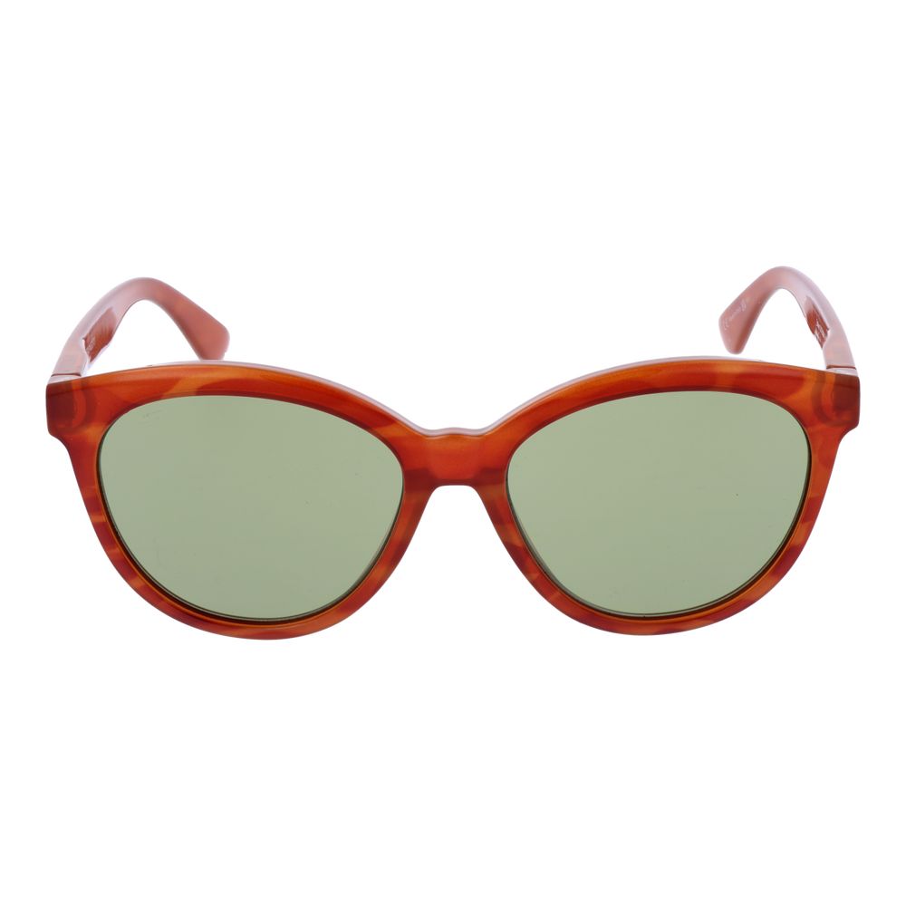Serengeti Orange Unisex Sunglasses – Full-Rim Orange Frame with Green Photochromatic Lenses, 56mm