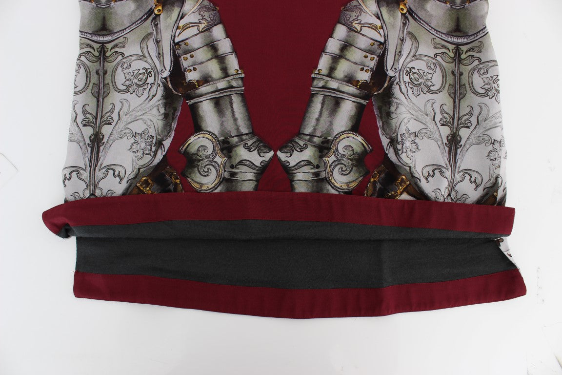 - Enchanted Sicily Silk Blouse with Knight Print