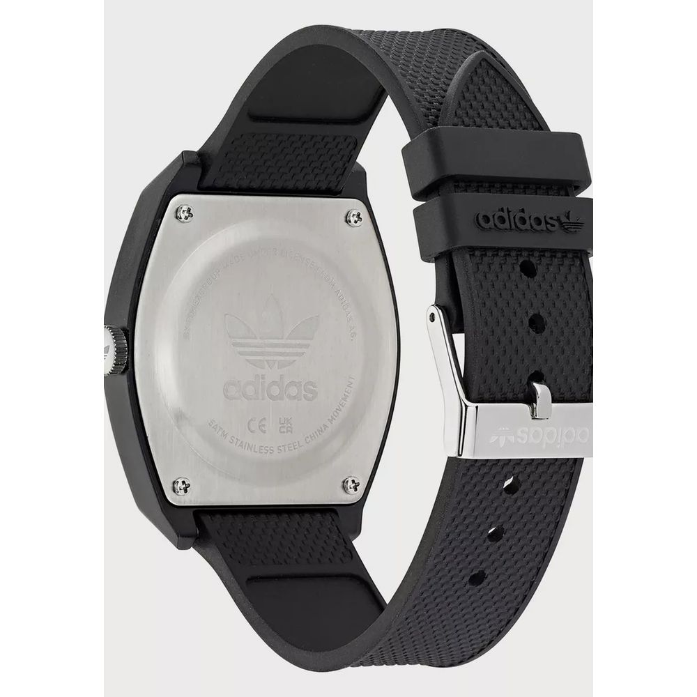 Adidas Black Silicone Quartz Sports Watch