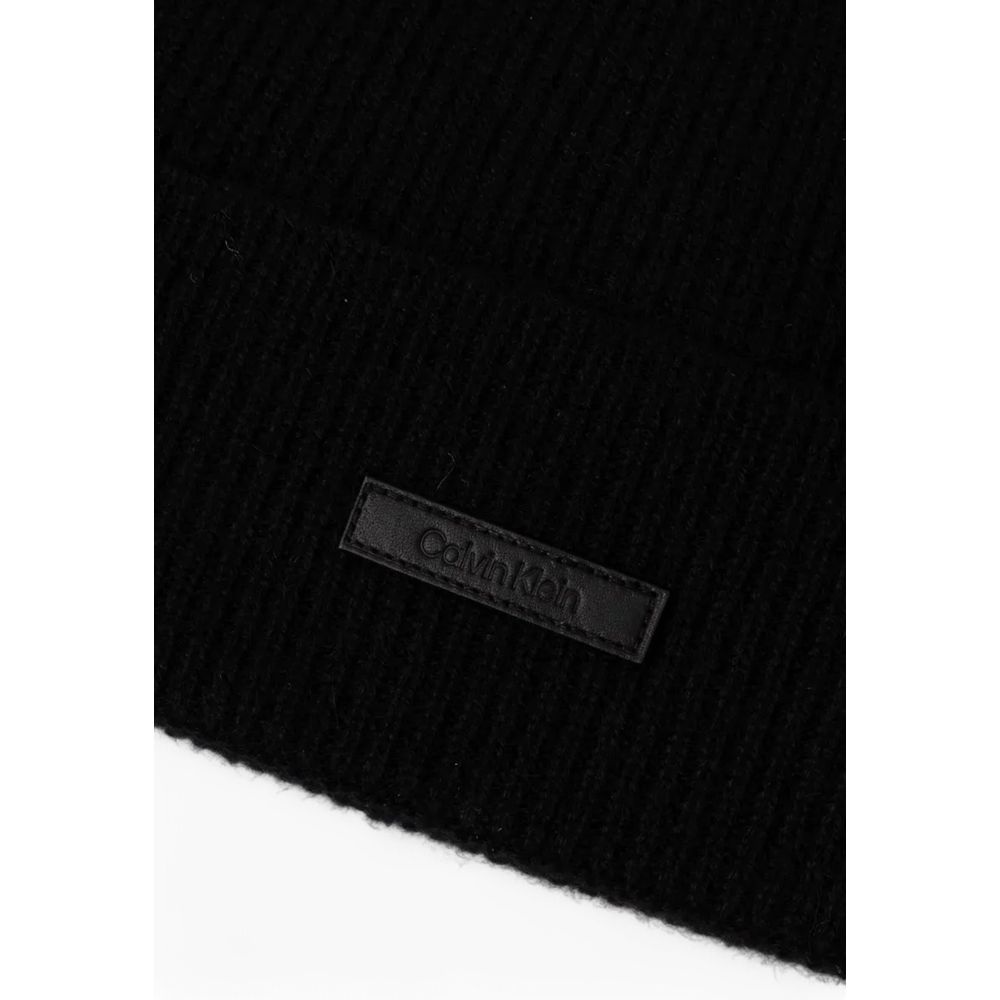 Calvin Klein Black Cashmere Baseball Hat